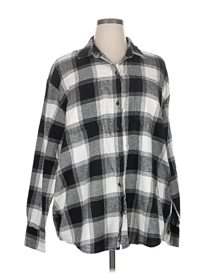 Old Navy Long Sleeve Button Down Shirt In Gray