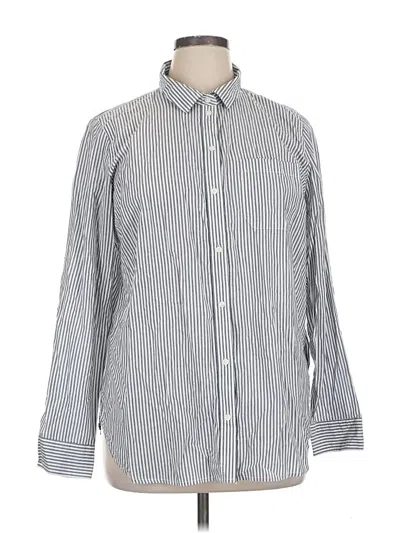 Pre-owned Old Navy Long Sleeve Button Down Shirt In Gray