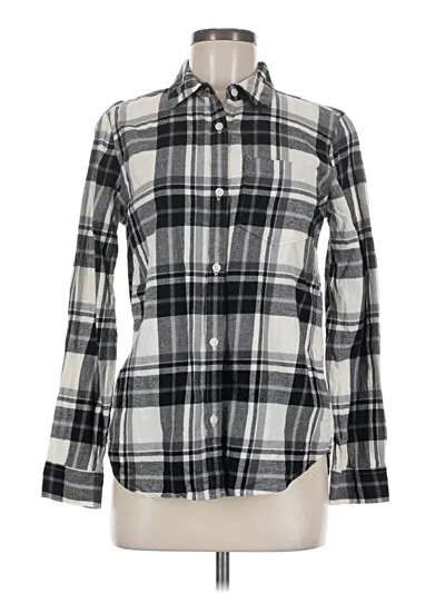 Pre-owned Old Navy Long Sleeve Button Down Shirt In Gray