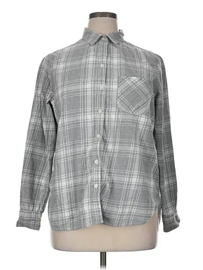 Pre-owned Old Navy Long Sleeve Button Down Shirt In Gray