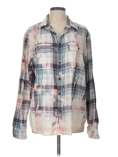 Pre-owned Old Navy Long Sleeve Button Down Shirt In Gray