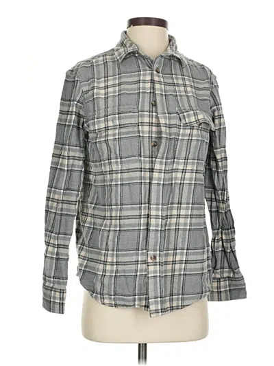 Pre-owned Old Navy Long Sleeve Button Down Shirt In Gray