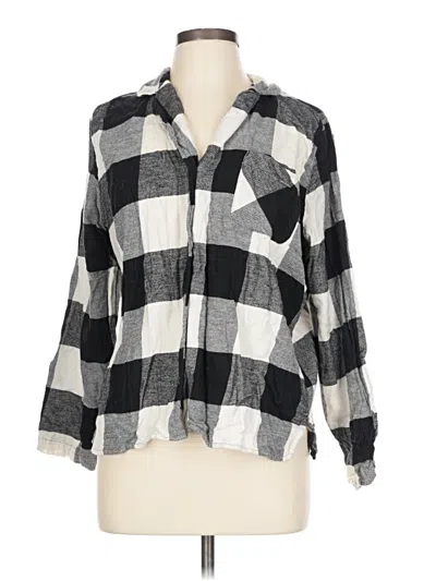 Pre-owned Old Navy Long Sleeve Button Down Shirt In Gray