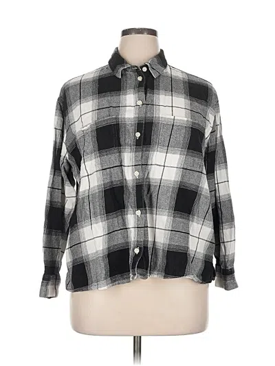 Pre-owned Old Navy Long Sleeve Button Down Shirt In Gray