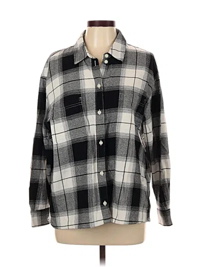 Pre-owned Old Navy Long Sleeve Button Down Shirt In Gray