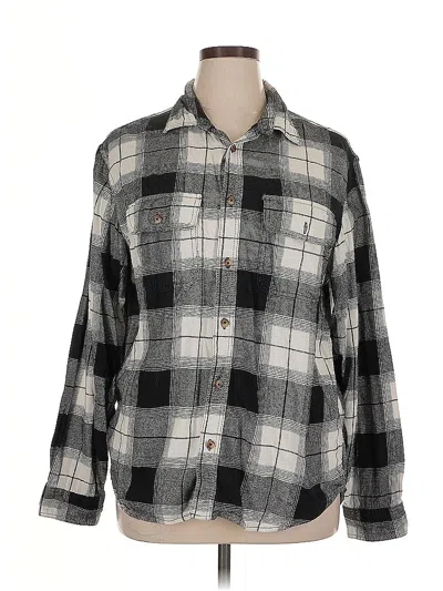 Pre-owned Old Navy Long Sleeve Button Down Shirt In Gray