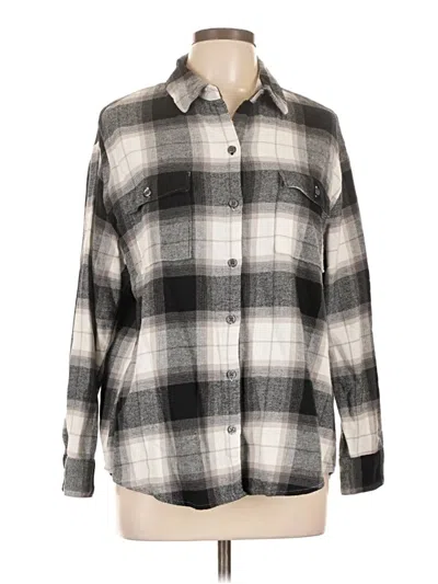 Pre-owned Old Navy Long Sleeve Button Down Shirt In Gray