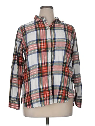 Pre-owned Old Navy Long Sleeve Button Down Shirt In Gray