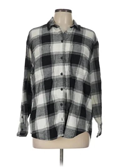Pre-owned Old Navy Long Sleeve Button Down Shirt In Gray
