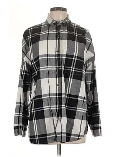 Pre-owned Old Navy Long Sleeve Button Down Shirt In Gray