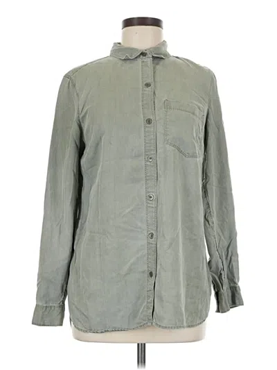 Pre-owned Old Navy Long Sleeve Button Down Shirt In Gray