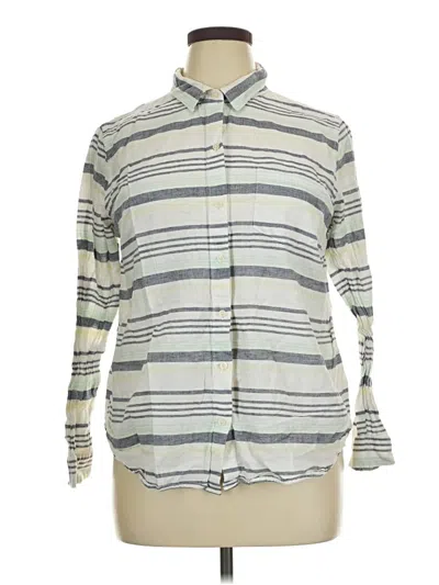 Pre-owned Old Navy Long Sleeve Button Down Shirt In Gray