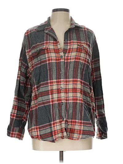 Pre-owned Old Navy Long Sleeve Button Down Shirt In Gray