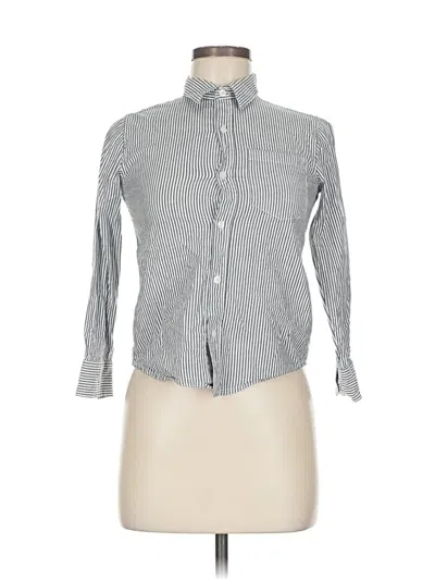 Pre-owned Old Navy Long Sleeve Button Down Shirt In Gray