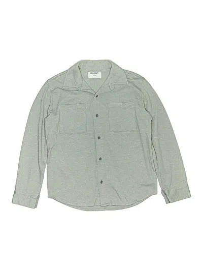 Pre-owned Old Navy Kids' Long Sleeve Button Down Shirt In Gray
