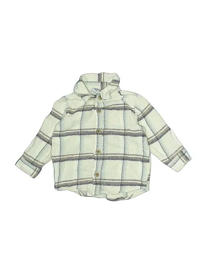 Pre-owned Old Navy Babies' Long Sleeve Button Down Shirt In Green