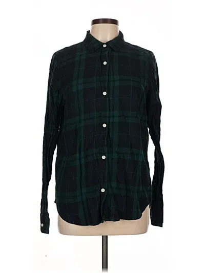 Pre-owned Old Navy Long Sleeve Button Down Shirt In Green