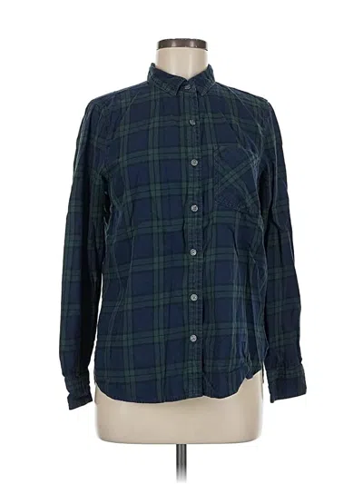 Pre-owned Old Navy Long Sleeve Button Down Shirt In Green