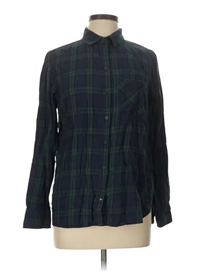 Pre-owned Old Navy Long Sleeve Button Down Shirt In Green