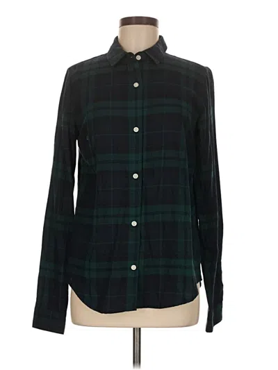 Pre-owned Old Navy Long Sleeve Button Down Shirt In Green