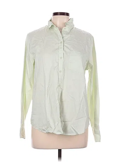 Pre-owned Old Navy Long Sleeve Button Down Shirt In Green