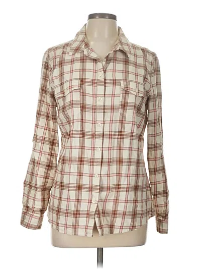 Pre-owned Old Navy Long Sleeve Button Down Shirt In Ivory