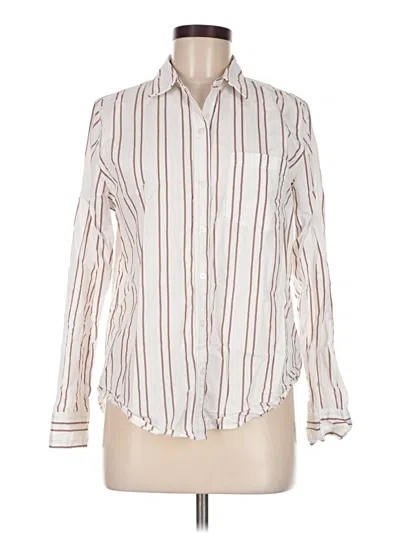 Pre-owned Old Navy Long Sleeve Button Down Shirt In Ivory