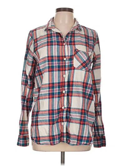 Pre-owned Old Navy Long Sleeve Button Down Shirt In Ivory