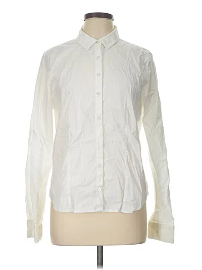 Pre-owned Old Navy Long Sleeve Button Down Shirt In Ivory