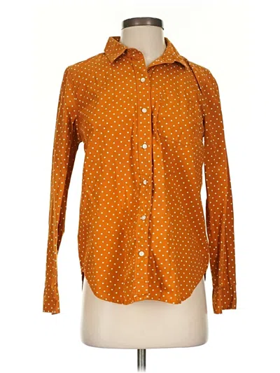 Pre-owned Old Navy Long Sleeve Button Down Shirt In Orange