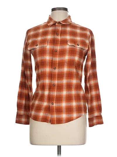 Pre-owned Old Navy Long Sleeve Button Down Shirt In Orange