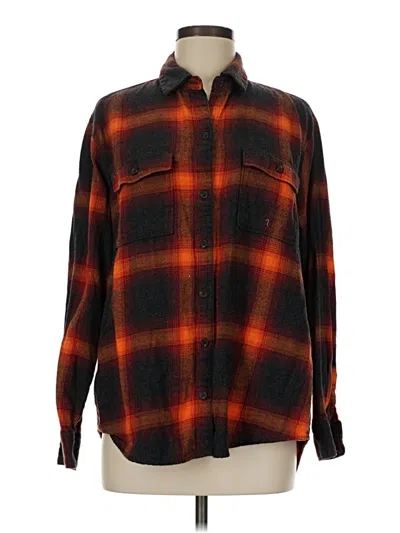 Pre-owned Old Navy Long Sleeve Button Down Shirt In Orange