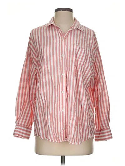 Pre-owned Old Navy Long Sleeve Button Down Shirt In Orange