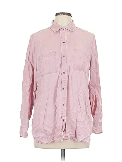 Pre-owned Old Navy Long Sleeve Button Down Shirt In Pink