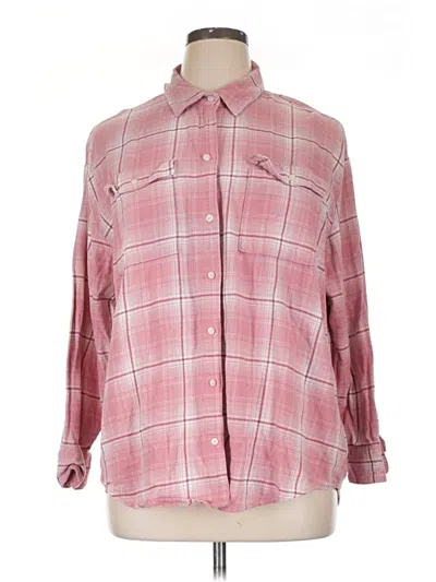 Pre-owned Old Navy Long Sleeve Button Down Shirt In Pink