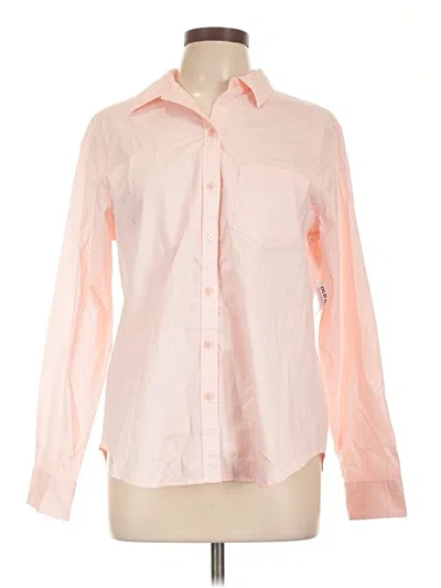 Pre-owned Old Navy Long Sleeve Button Down Shirt In Pink