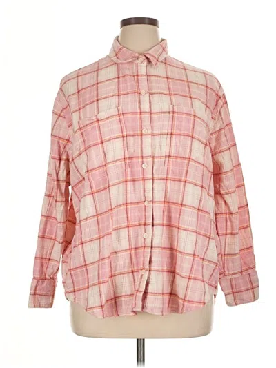 Pre-owned Old Navy Long Sleeve Button Down Shirt In Pink