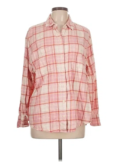 Pre-owned Old Navy Long Sleeve Button Down Shirt In Pink