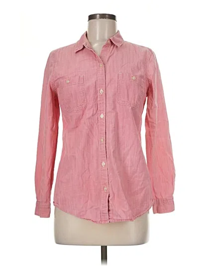 Pre-owned Old Navy Long Sleeve Button Down Shirt In Pink