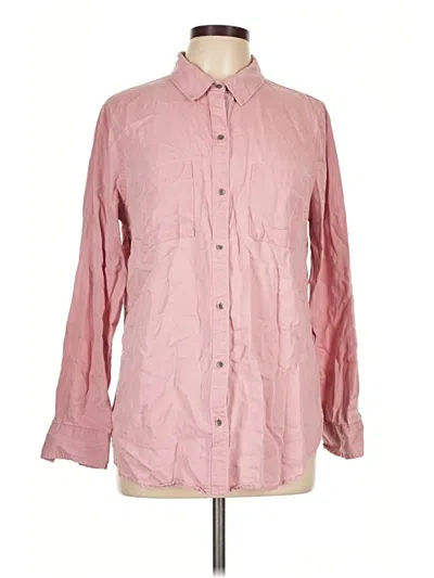 Pre-owned Old Navy Long Sleeve Button Down Shirt In Pink