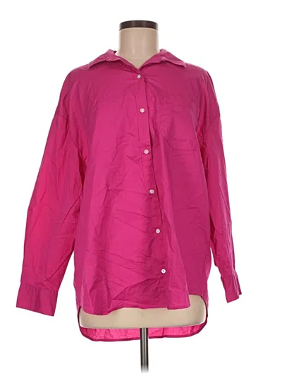 Pre-owned Old Navy Long Sleeve Button Down Shirt In Pink
