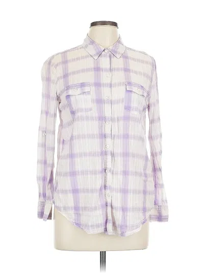 Pre-owned Old Navy Long Sleeve Button Down Shirt In Purple