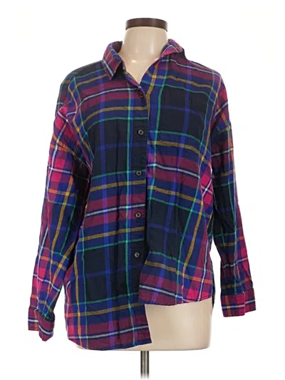 Pre-owned Old Navy Long Sleeve Button Down Shirt In Purple