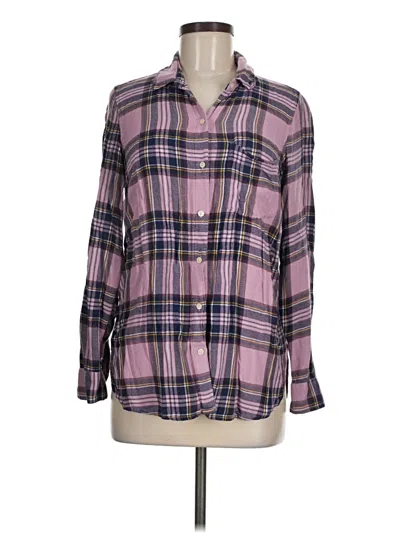 Pre-owned Old Navy Long Sleeve Button Down Shirt In Purple