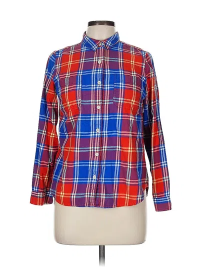 Pre-owned Old Navy Long Sleeve Button Down Shirt In Red