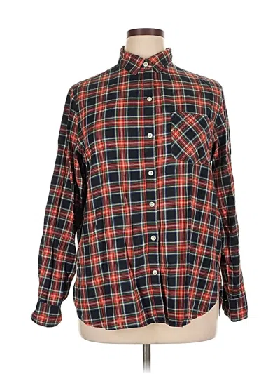 Pre-owned Old Navy Long Sleeve Button Down Shirt In Red