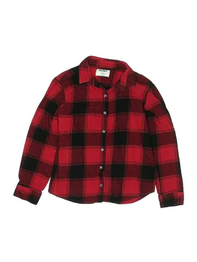 Pre-owned Old Navy Kids' Long Sleeve Button Down Shirt In Red