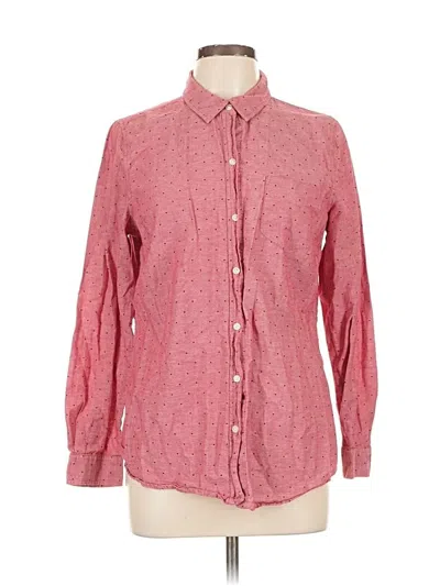 Pre-owned Old Navy Long Sleeve Button Down Shirt In Red