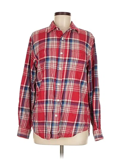 Pre-owned Old Navy Long Sleeve Button Down Shirt In Red