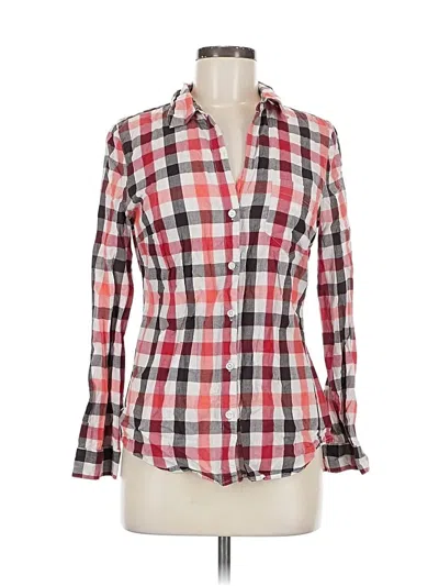 Pre-owned Old Navy Long Sleeve Button Down Shirt In Red